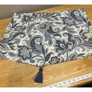 WAVERLY Ascot Window Valance RUSTIC RETREAT 50" x 22" Jacobean Paisley Tassel